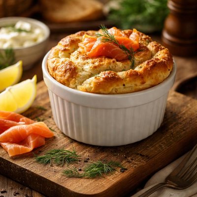 Image of Smoked Salmon Souffle Healthy South Beach Diet Low Carb