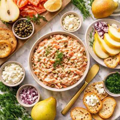 Image of Smoked Salmon Spread with Pears and Horseradish