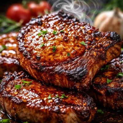 Image of Smoked Saucy Pork Chops