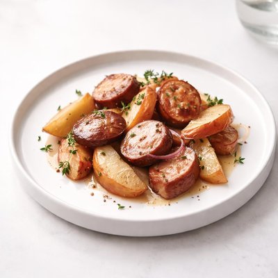 Image of Smoked Sausage and Apples