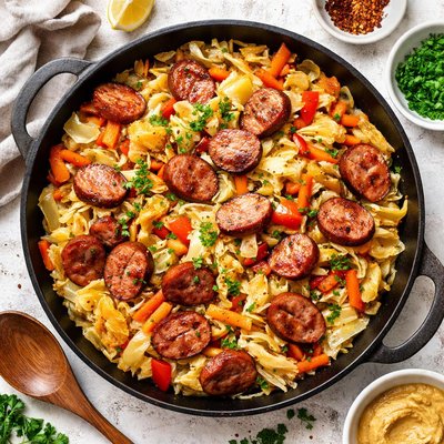 Image of Smoked Sausage and Cabbage