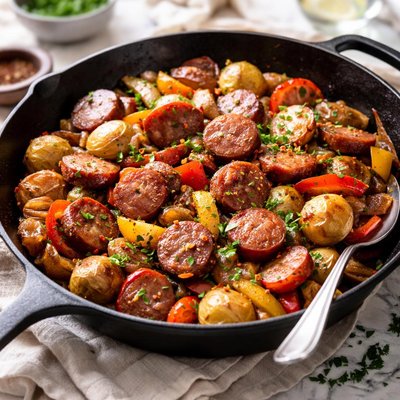 Image of Smoked Sausage Skillet