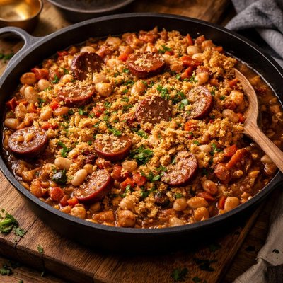 Image of Smoked Sausage Skillet Cassoulet