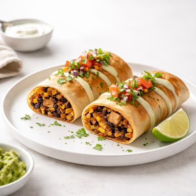 Image of Smoked Tofu Baked Chimichangas