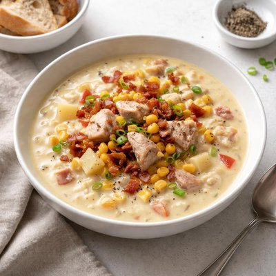 Image of Smoked Turkey and Corn Chowder