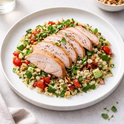 Image of Smoked Turkey and Middle Eastern Couscous Salad