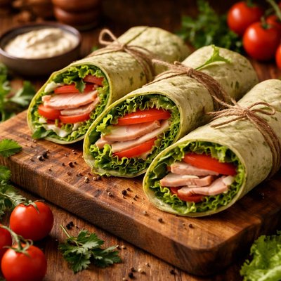 Image of Smoked Turkey and Tomato Wraps