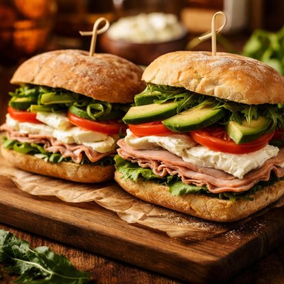 Image of Smoked Turkey Avocado Brie Sandwiches
