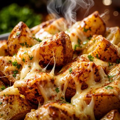 Image of Smokey Cheese Covered Roasted Potatoes