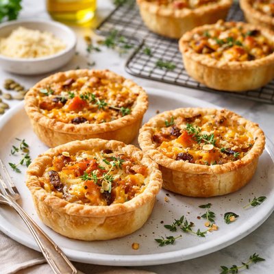 Image of Smoky Cheese and Pumpkin Mini Quiches