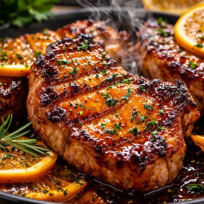 Image of Smoky Orange Glazed Pork Chops