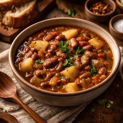 Image of Smoky Pinto Bean and Potato Soup