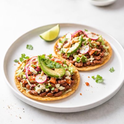 Image of Smoky Refried Bean Tostadas