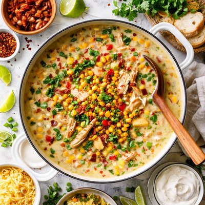 Image of Smoky Roasted Chicken and Corn Chowder