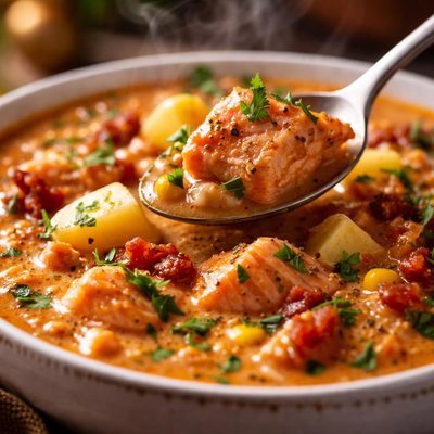 Image of Smoky Tomato Salmon Chowder