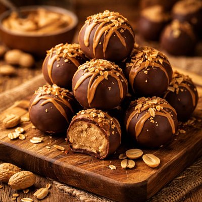 Image of Smooth and Creamy Peanut Butter Balls