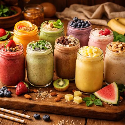 Image of Smoothies with 10 Different Variations