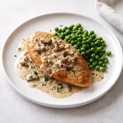 Image of Smothered Buttermilk Chicken with Peas