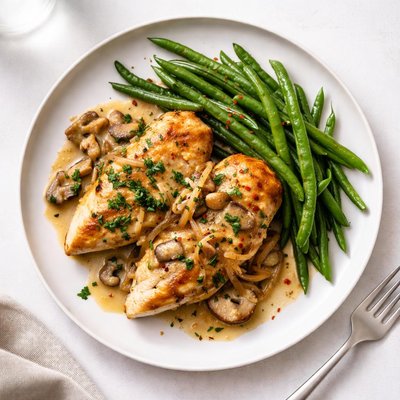 Image of Smothered Chicken and Green Bean Skillet