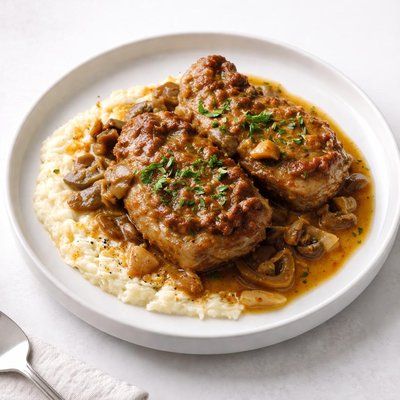 Image of Smothered Pork Chops and Grits