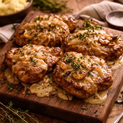 Image of Smothered Pork Chops with Thyme