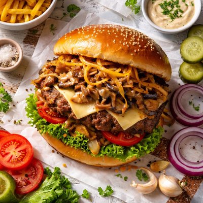 Image of Smothered Steak Burger