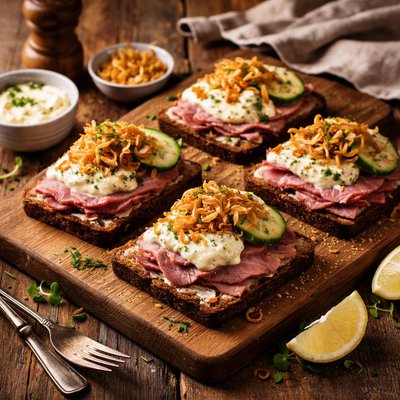 Image of Smushi 4 Roast Beef with Remoulade Horseradish and Fried Onion
