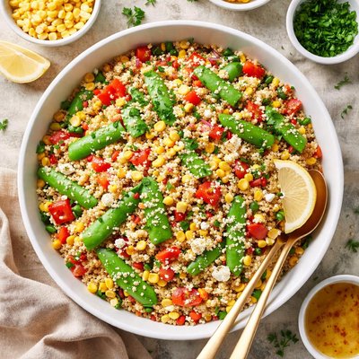 Image of Snap Pea Corn and Quinoa Salad
