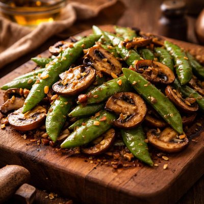Image of Snap Peas N Mushrooms