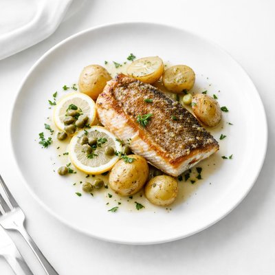 Image of Snapper with Lemon Capers and Baby Potatoes