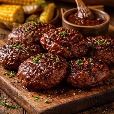 Image of Snappy Barbecued Meat Patties