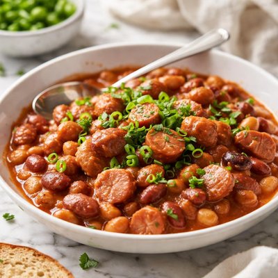 Image of Sneaky Veggie Franks and Beans