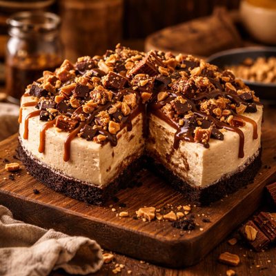 Image of Snickers Cheesecake No Bake