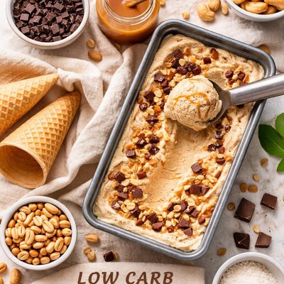 Image of Vegan Snickers Ice Cream