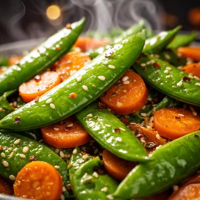 Image of Snow Pea and Carrot Saute