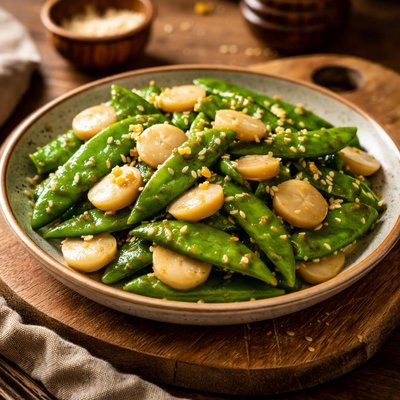 Image of Snow Peas with Water Chestnuts