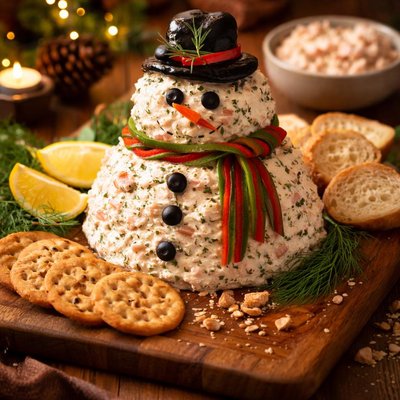 Image of Snowman Salmon Spread
