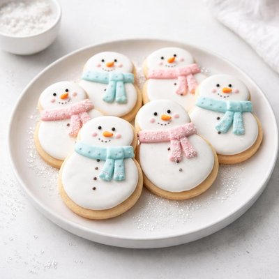 Image of Snowman Sugar Cookies with Frosting