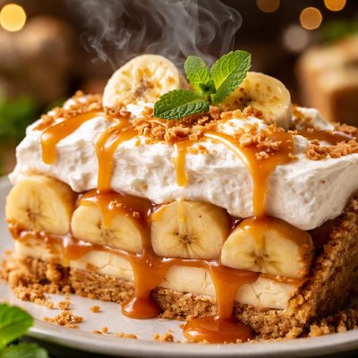 Image of So Easy Banana Caramel Cream Pie No Bake