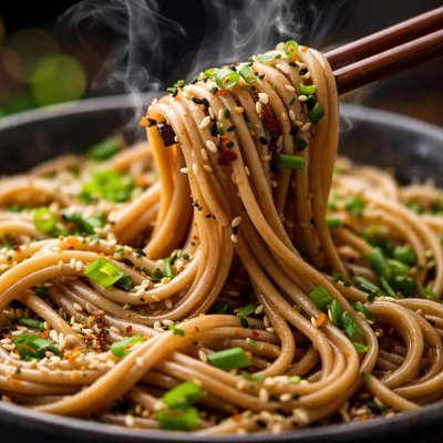 Image of Soba Noodles with Sesame Seeds