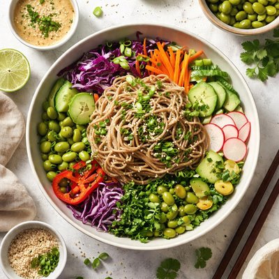 Image of Soba Salad with Miso Dressing