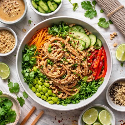 Image of Soba with Sesame Peanut Sauce