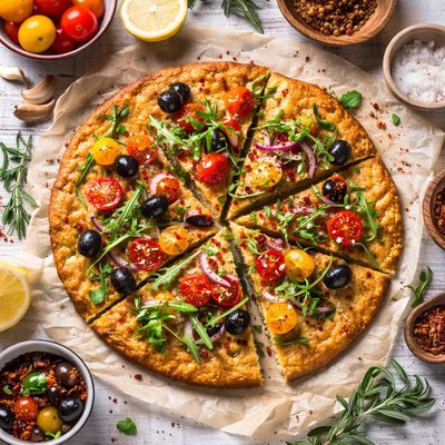 Image of Socca Provencal Savory Chickpea Pancake Gluten Free