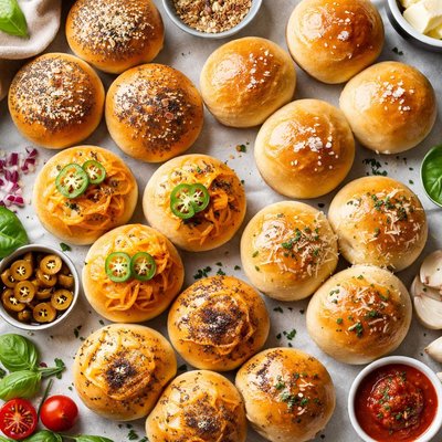 Image of Soft and Chewy Rolls with Variations