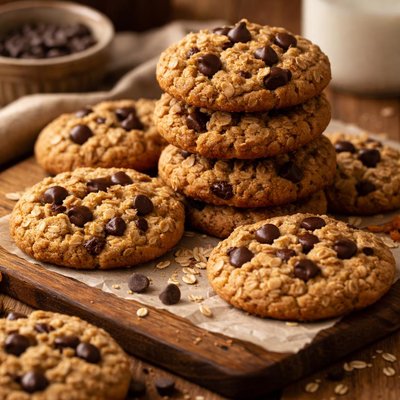Image of Soft Chocolate Chip Oatmeal Cookies