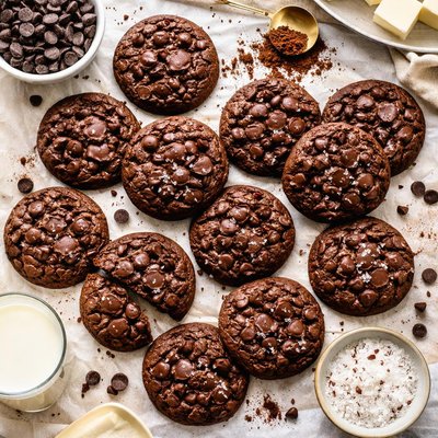 Image of Soft Chocolate Chocolate Chip Cookies