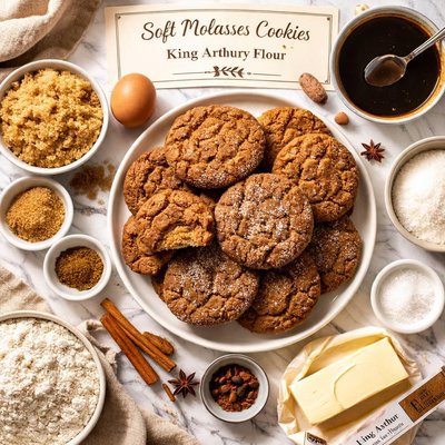 Image of Soft Molasses Cookies King Arthur Flour Recipe