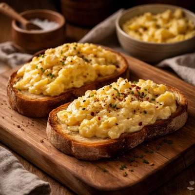 Image of Soft Scrambled Eggs Toast
