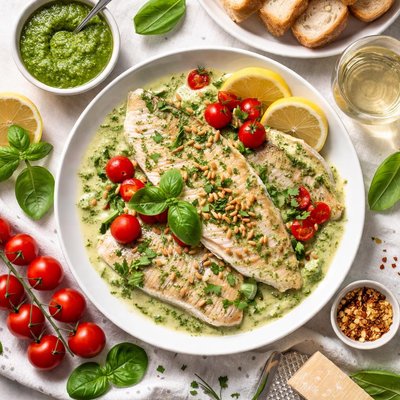 Image of Sole with Pesto Cream