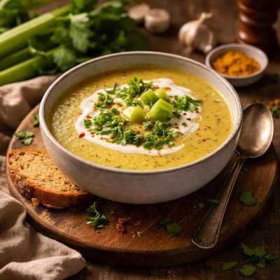 Image of Soothe Aching Joints Curried Celery Soup